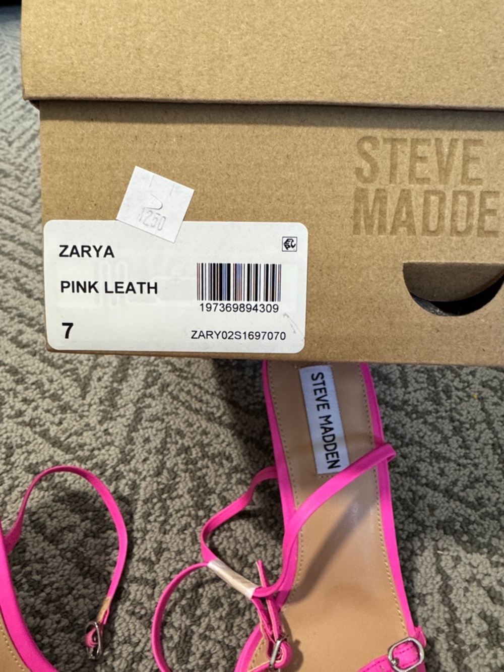 Steve Madden Neon Pink Strappy Square-Toe Heels - Picture 2 of 12